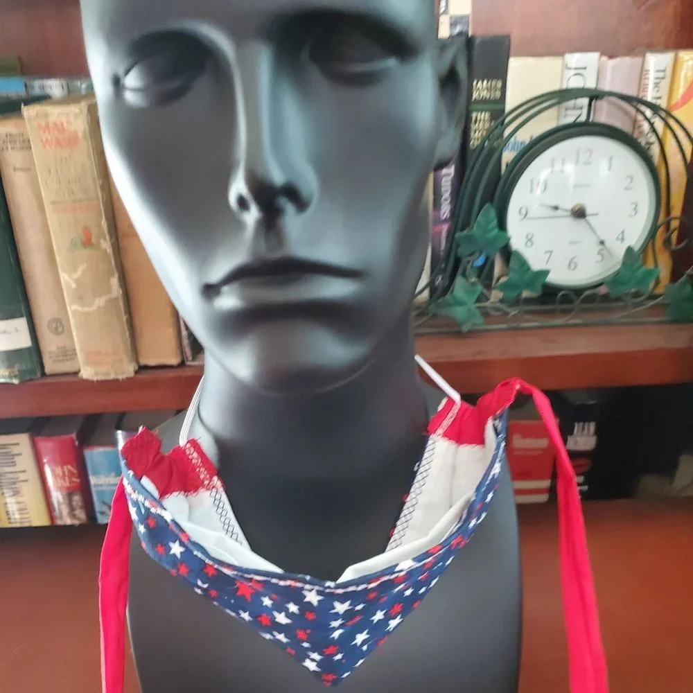 Cloth Face Mask - Silver/Copper Filters-Patriotic
